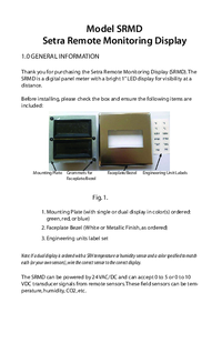 Thumbnail of document Manual - SRMD Room Monitor Display